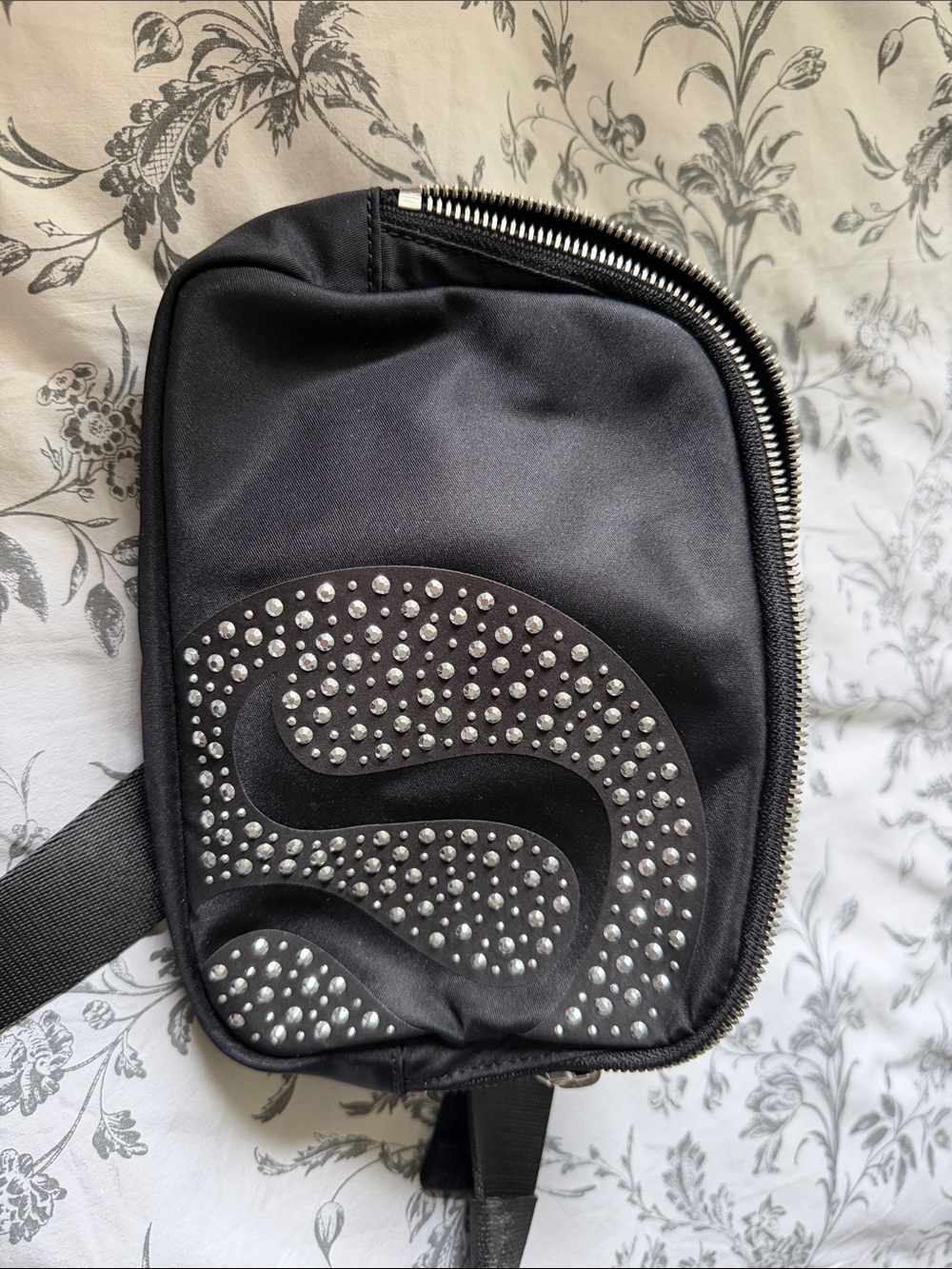 Black woman  Crossbody Bag with Stud Detail